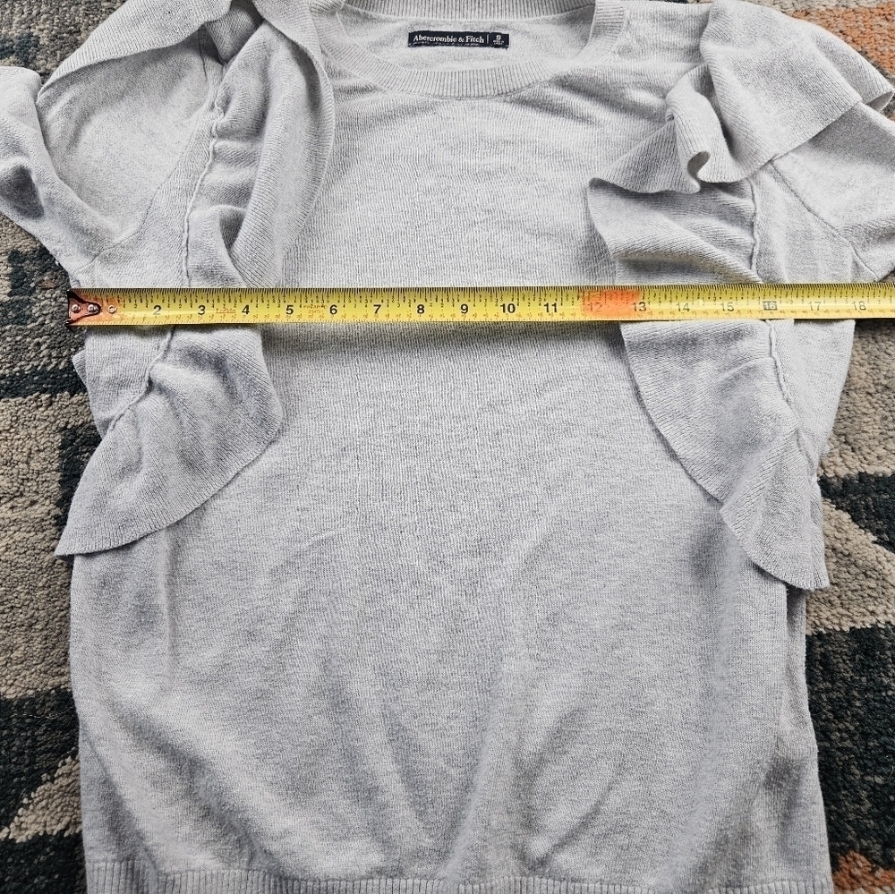 Women's Ruffled Gray Top - Picture 7 of 8